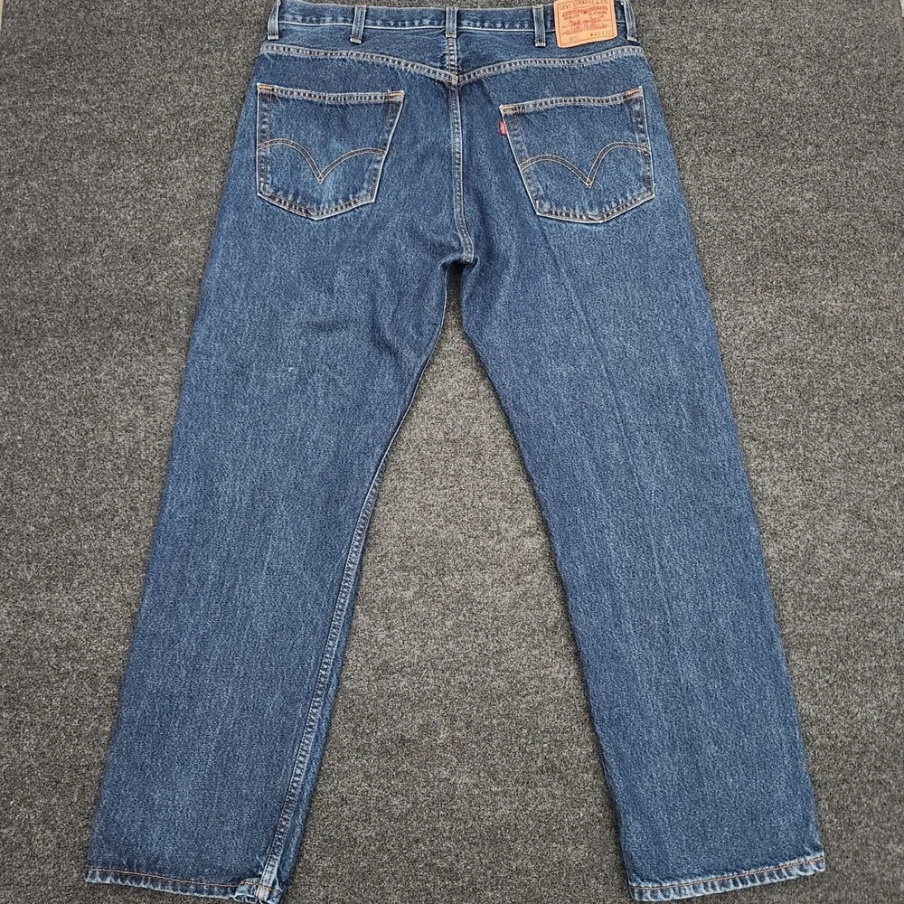 Levis‎ 505 Mens 40x32 Blue Medium Wash Regular Fit Denim Jeans